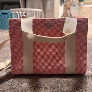 Lululemon pink and white cross body/shoulder bag.